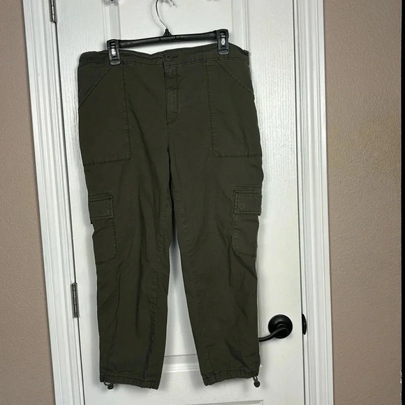 Social Standard by Sanctuary Women’s Cargo Pants XXL Olive Green Drawstring - Picture 1 of 7